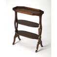 thumbnail image 1 of 28" Dark Brown Manufactured Wood Octagon End Table With Two Shelves, 1 of 5