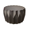 thumbnail image 1 of 29" Black Solid Wood Round Distressed Coffee Table, 1 of 3