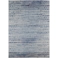 thumbnail image 1 of 3' X 5' Blue And Ivory Abstract Power Loom Stain Resistant Area Rug, 1 of 10
