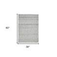 thumbnail image 1 of 3' X 5' Charcoal Geometric Flatweave Handmade Distressed Area Rug, 1 of 5