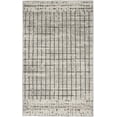 thumbnail image 1 of 3' X 5' Ivory And Grey Abstract Power Loom Distressed Non Skid Area Rug, 1 of 5