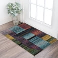 thumbnail image 1 of 3' X 5' Purple Blue Teal Gold Green Red And Pink Geometric Power Loom Stain Resistant Area Rug, 1 of 10