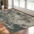 thumbnail image 1 of 3' X 5' Teal Grey Tan And Beige Abstract Power Loom Stain Resistant Area Rug, 1 of 9