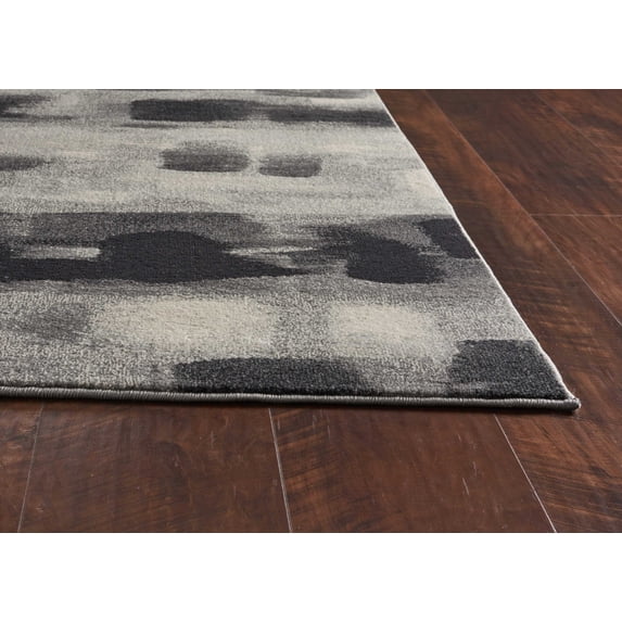 3'3" x 4'11" Polypropelene Grey Area Rug