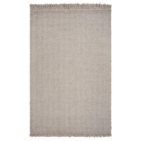 3'3" x 5'3" Wool Oatmeal Area Rug
