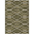 thumbnail image 1 of HomeRoots 585274 3 x 5 ft. Abstract Washable Indoor & Outdoor Rectangle Area Rug, Olive Green, Fern Green & Ivory, 1 of 1