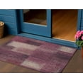 thumbnail image 1 of HomeRoots 584290 3 x 5 ft. Abstract Washable Indoor & Outdoor Rectangle Area Rug, Plum, Mauve & Beige, 1 of 5