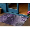 thumbnail image 1 of 3' X 5' Purple Eggplant And Lavender Abstract Washable Indoor Outdoor Area Rug, 1 of 5