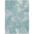 thumbnail image 1 of HomeRoots 587488 3 x 5 ft. Abstract Washable Indoor & Outdoor Rectangle Area Rug, Teal Blue & Aqua, 1 of 5