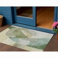 thumbnail image 1 of HomeRoots 630423 3 x 5 ft. Artichoke Green & Taupe Abstract Washable Indoor & Outdoor Rectangle Area Rug, 1 of 1