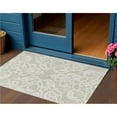 thumbnail image 1 of HomeRoots 614401 3 x 5 ft. Beige & Ivory Damask Washable Indoor & Outdoor Rectangle Area Rug, 1 of 1