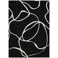 thumbnail image 1 of HomeRoots 597457 3 x 5 ft. Black & Ivory Abstract Washable Indoor & Outdoor Rectangle Area Rug, 1 of 1