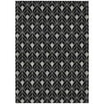 thumbnail image 1 of HomeRoots 596003 3 x 5 ft. Black & Ivory Geometric Washable Indoor & Outdoor Rectangle Area Rug, 1 of 1