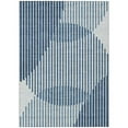 thumbnail image 1 of HomeRoots 597613 3 x 5 ft. Blue & Ivory Geometric Washable Indoor & Outdoor Rectangle Area Rug, 1 of 1