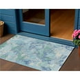 thumbnail image 1 of HomeRoots 609834 3 x 5 ft. Blue & Teal Blue Abstract Washable Indoor & Outdoor Rectangle Area Rug, 1 of 1
