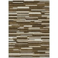 thumbnail image 1 of HomeRoots 593102 3 x 5 ft. Brown & Ivory Striped Washable Indoor & Outdoor Rectangle Area Rug, 1 of 1