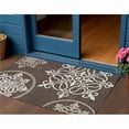 thumbnail image 1 of HomeRoots 591339 3 x 5 ft. Chocolate Floral Medallion Washable Indoor & Outdoor Rectangle Area Rug, 1 of 1
