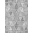 thumbnail image 1 of HomeRoots 583046 3 x 5 ft. Geometric Washable Indoor & Outdoor Rectangle Area Rug, Gray, Silver & Ivory, 1 of 1
