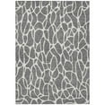 thumbnail image 1 of HomeRoots 599286 3 x 5 ft. Gray & Ivory Geometric Washable Indoor & Outdoor Rectangle Area Rug, 1 of 1