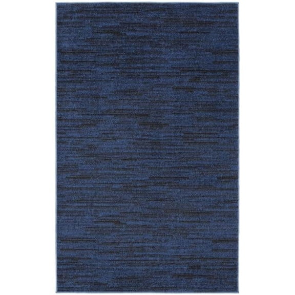 HomeRoots  3 x 5 ft. Midnight Blue Non Skid Indoor & Outdoor Rectangle Area Rug - Midnight Blue - 3 x 5 ft.