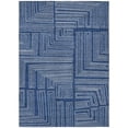 thumbnail image 1 of HomeRoots 600840 3 x 5 ft. Navy Blue & Ivory Geometric Washable Indoor & Outdoor Rectangle Area Rug, 1 of 1