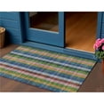 thumbnail image 1 of HomeRoots 613975 3 x 5 ft. Navy Blue Pink & Sage Plaid Washable Indoor & Outdoor Rectangle Area Rug, 1 of 1
