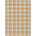 thumbnail image 1 of HomeRoots 601416 3 x 5 ft. Orange Gray & Beige Plaid Washable Indoor & Outdoor Rectangle Area Rug, 1 of 1