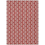 HomeRoots 601602 3 x 5 ft. Red & Ivory Ogee Washable Indoor & Outdoor Rectangle Area Rug
