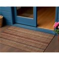 thumbnail image 1 of HomeRoots 616382 3 x 5 ft. Rust Taupe & Gray Striped Washable Indoor & Outdoor Rectangle Area Rug, 1 of 1