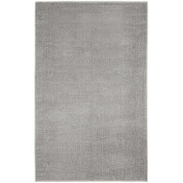HomeRoots  3 x 5 ft. Silver Gray Non Skid Indoor & Outdoor Rectangle Area Rug - Gray - 3 x 5 ft.