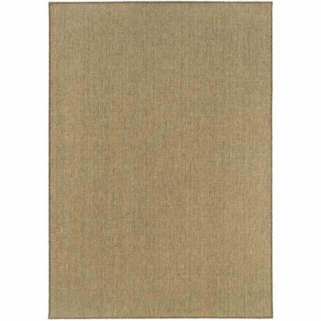 HomeRoots 3 x 5 ft. Tan Stain Resistant Indoor & Outdoor Rectangle Area ...