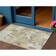 thumbnail image 1 of HomeRoots 609840 3 x 5 ft. Taupe & Ivory Abstract Washable Indoor & Outdoor Rectangle Area Rug, 1 of 1