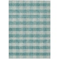 thumbnail image 1 of HomeRoots 595511 3 x 5 ft. Teal Blue & Ivory Plaid Washable Indoor & Outdoor Rectangle Area Rug, 1 of 1