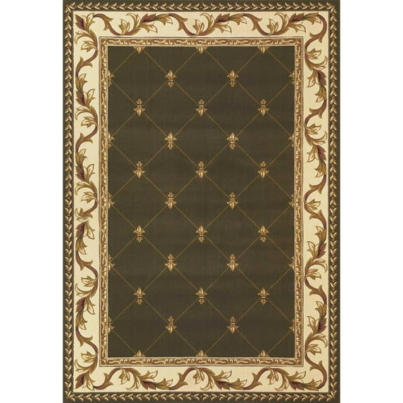 HomeRoots 353694 3 ft. 3 in. x 4 ft. 11 in. Polypropylene Green Area Rug