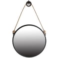 thumbnail image 1 of Bed Bath & Beyond 30" Black Fame Round Wall Hanging Accent Mirror with Rope, 1 of 4