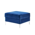 thumbnail image 1 of 30" Navy Blue Velvet And Silver Storage, 1 of 10