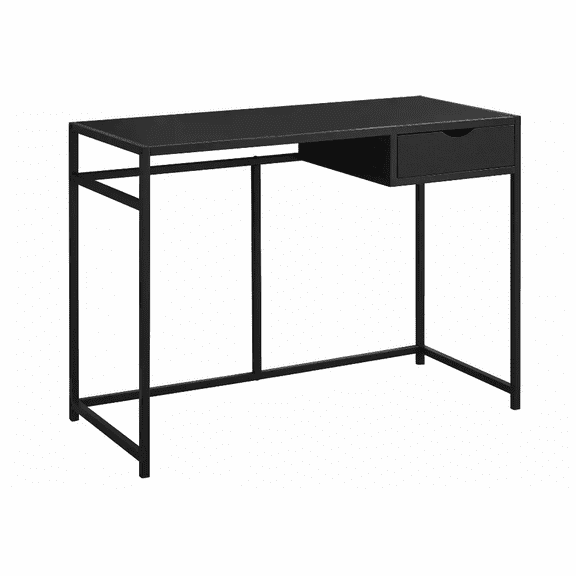20" x 42.25" x 30" Black Mdf Metal Computer Desk