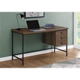 thumbnail image 1 of HomeRoots  30 in. Particle Board & Black Metal Computer Desk with a Hollow Core, 1 of 1