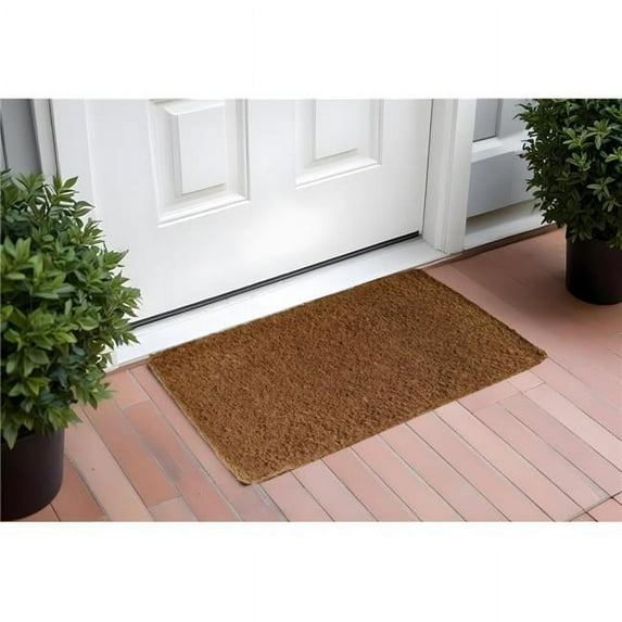 HomeRoots 555457 30 x 48 in. Brown Coir Outdoor Door Mat