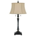 thumbnail image 1 of 31" Bronze Metal Two Light Table Lamp With Beige Empire Shade, 1 of 6