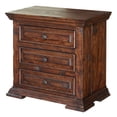 thumbnail image 1 of HomeRoots 527049 32 in. Brown Three Drawer Nightstand, 1 of 5