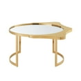 thumbnail image 1 of 32" Gold Glass Free form Mirrored Coffee Table, 1 of 10