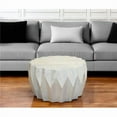thumbnail image 1 of HomeRoots 579997 32 in. Off White Solid Wood Round Block Coffee Table, 1 of 5