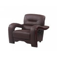 thumbnail image 1 of HomeRoots 329513 33 in. Glamorous Brown Leather Chair, 1 of 2