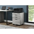 thumbnail image 1 of 25.25" Grey Particle Board and MDF Filing Cabinet with 3 Drawers, 1 of 1
