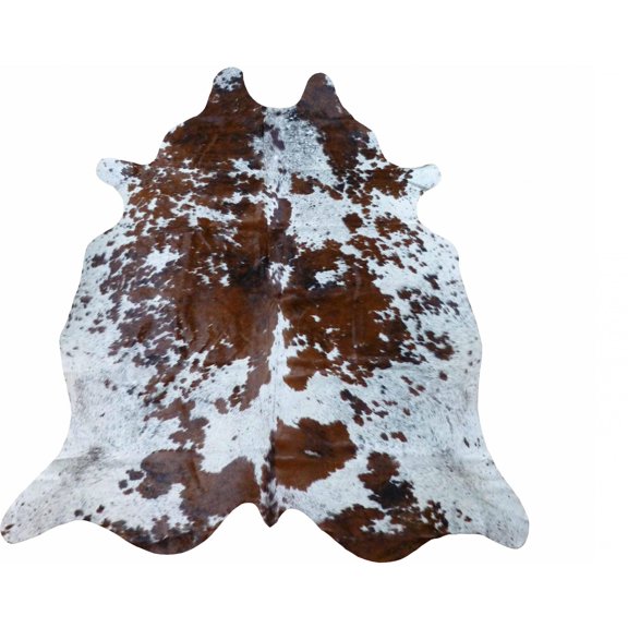 HomeRoots 334405 Brown & White Salt & Pepper Brazilian Cowhide Rug