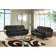 thumbnail image 1 of HomeRoots 343887 69 x 38 x 48 in. Modern Brown Leather Sofa & Loveseat, 1 of 1