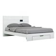 thumbnail image 1 of HomeRoots 343980 79 x 80 x 43 in. Eastern King Modern White High Gloss Bedroom Set - 4 Piece, 1 of 3
