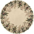 thumbnail image 1 of 5'6" Round Wool Ivory Area Rug, 1 of 1