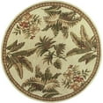thumbnail image 1 of HomeRoots 350209 7 ft. 6 in. Round Wool Ivory Area Rug, 1 of 11